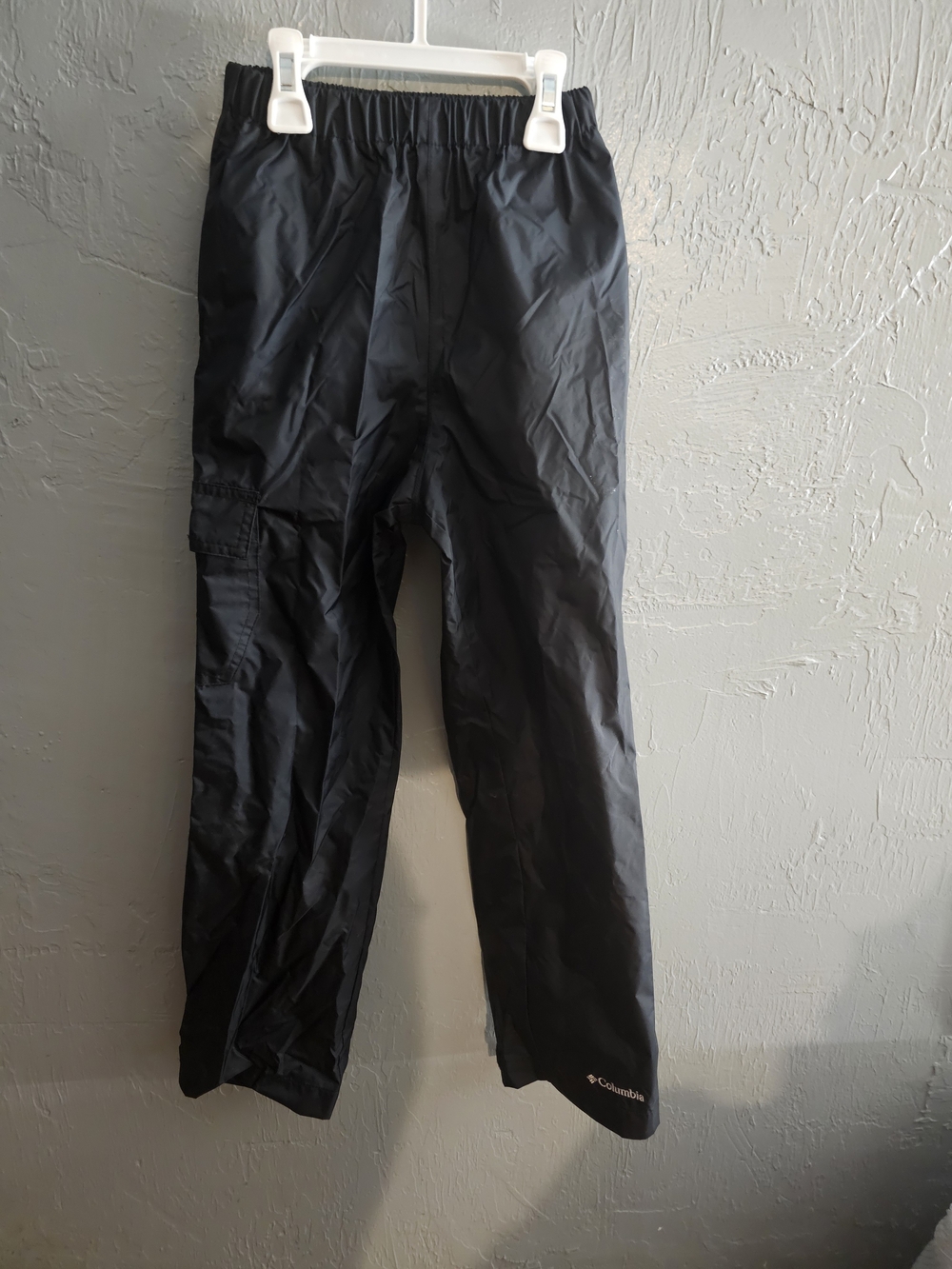 Columbia Black Kids Rain Pants with Elastic Waist